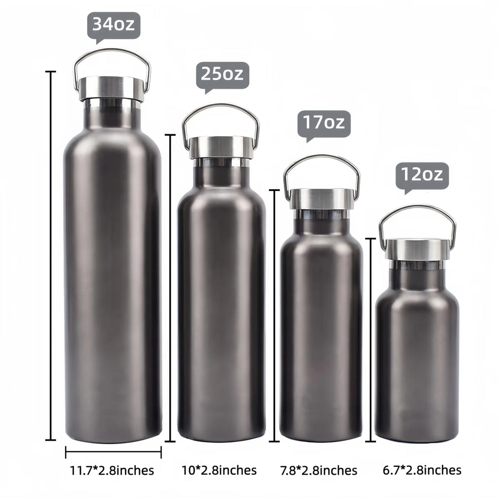 Sports Bottles Stainless steel Water Bottle Outdoor Camping Antibacterial Insulated Cup Tourism Cycling Hiking Thermo
