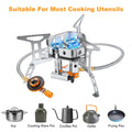 5800W High-Power Camping Gas Stove, Windproof Outdoor Gas Stove, Portable Ultra-Light Windproof Burner, Camping Hiking Gear