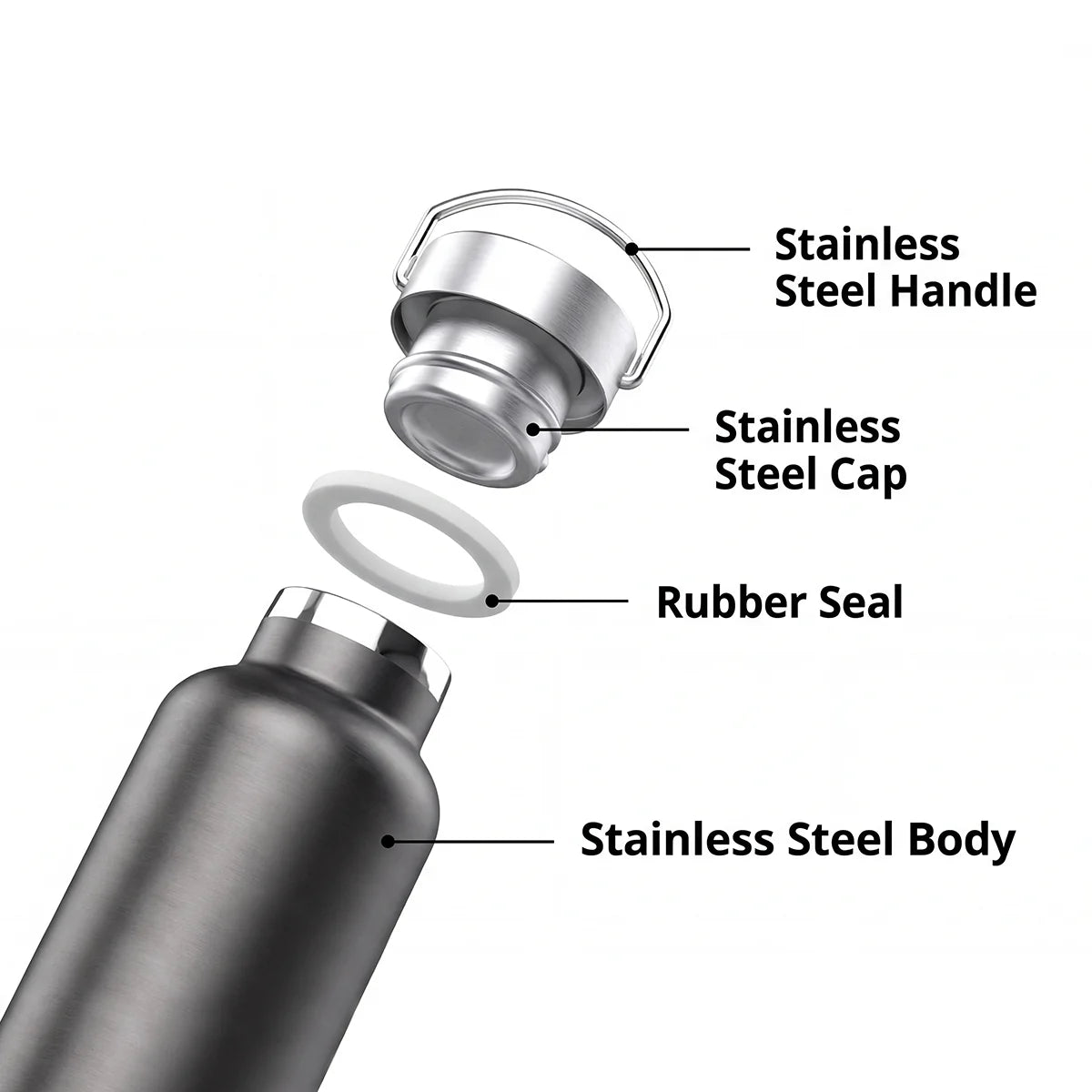 Sports Bottles Stainless steel Water Bottle Outdoor Camping Antibacterial Insulated Cup Tourism Cycling Hiking Thermo